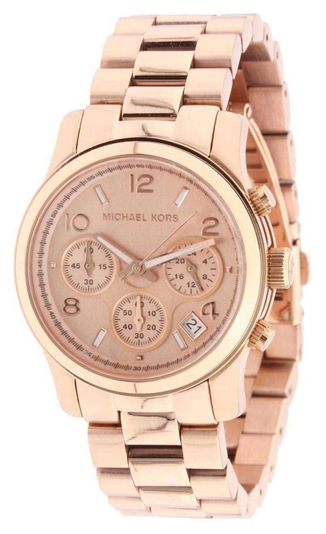 michael kors rose gold and silver runway|michael kors rose gold tone.